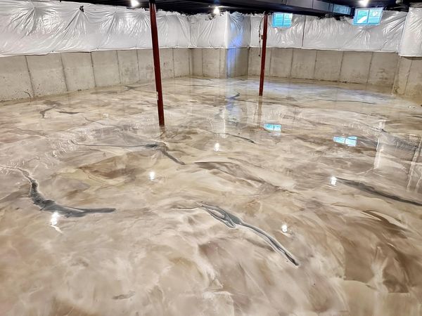 Metallic Flooring Basement Floor Coating in Cincinnati Ohio 1